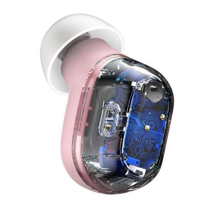 Bild 2, Baseus Encok WM01 True Wireless Hörlurar - Rosa