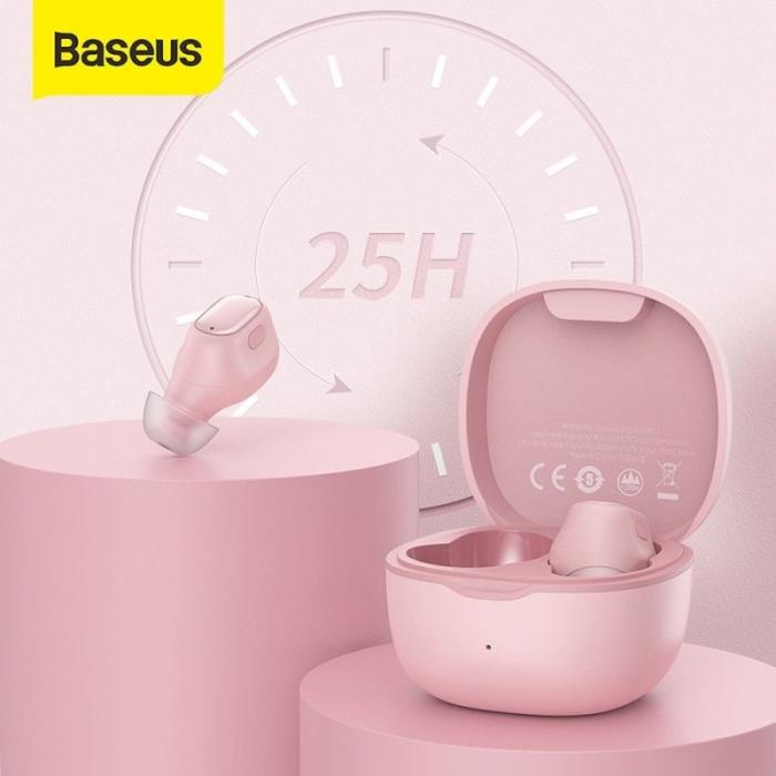 Bild 4, Baseus Encok WM01 True Wireless Hörlurar - Rosa