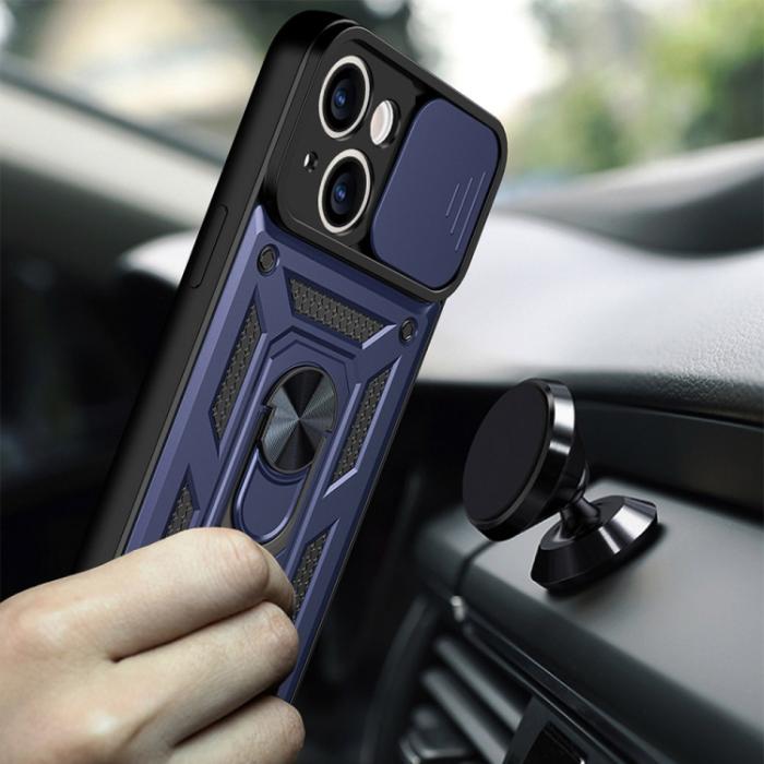 Bild 3, iPhone 14 Pro Skal CamShield Hybrid Ring Blå