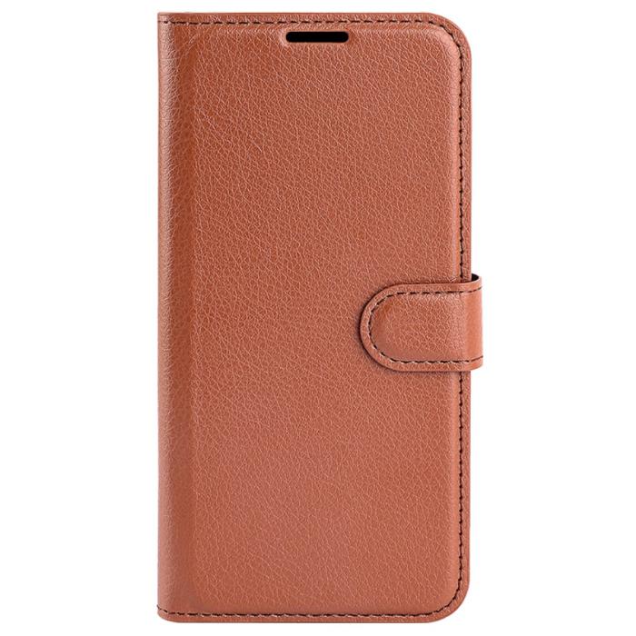 Bild 5, Samsung Galaxy S24 Ultra Fodral Läder Litchi Brun