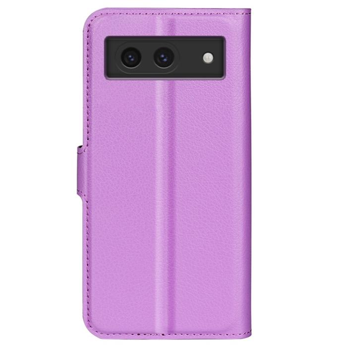Bild 6, Google Pixel 8A Litchi Läder Fodral Lila