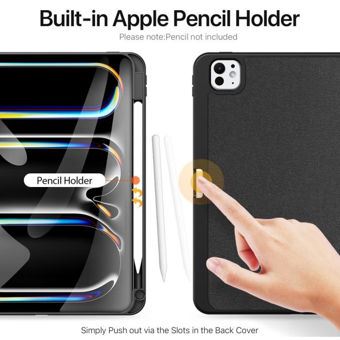 Bild 4, DUX DUCIS iPad Pro 11 2024 DOMO Series Tri-Fold Fodral Svart