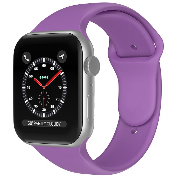 Bild 2, Apple Watch 42/44/45/49 mm Silikon Armband (S/M) Lila