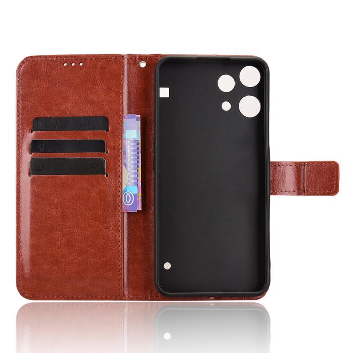 Bild 4, Nothing Phone 3a Lite Fodral Crazy Horse Läder Brun