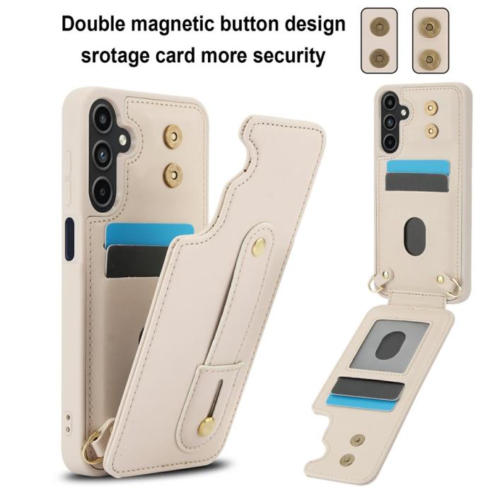 Bild 4, Samsung Galaxy S26 Skal Multifunktionellt Läder Beige