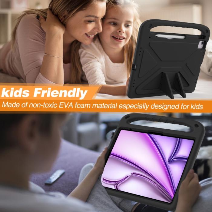 Bild 4, iPad Pro 13 2025/2024/Air 13 2025/2024 Skal EVA Kickstand Svart