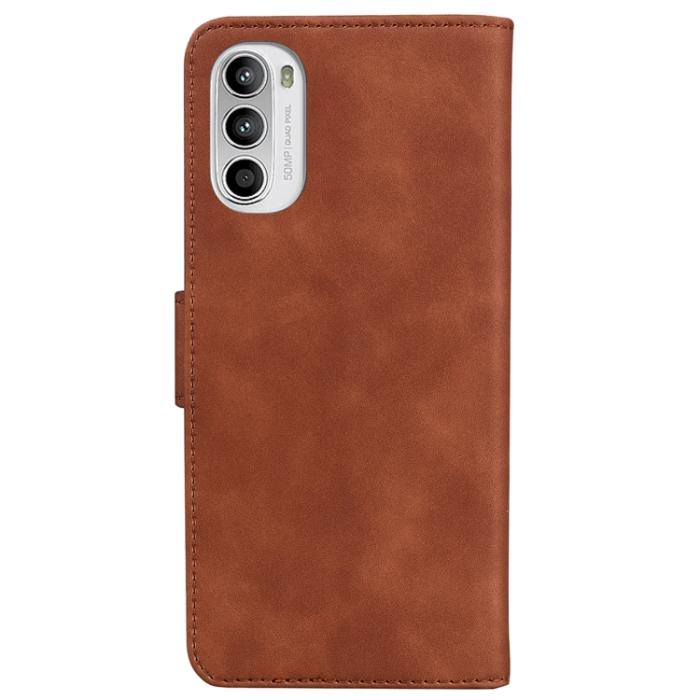 Bild 3, Motorola Moto G52/G82 Fodral Skin Touch Brun