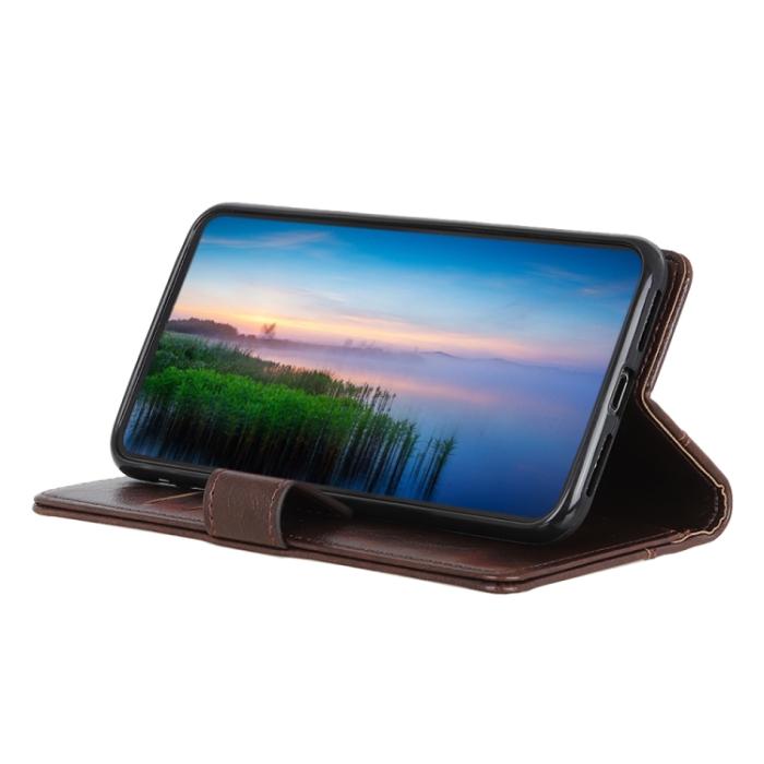 Bild 5, Xiaomi 13 Pro 5G Fodral Läder Mässing Dekor Mörk Brun
