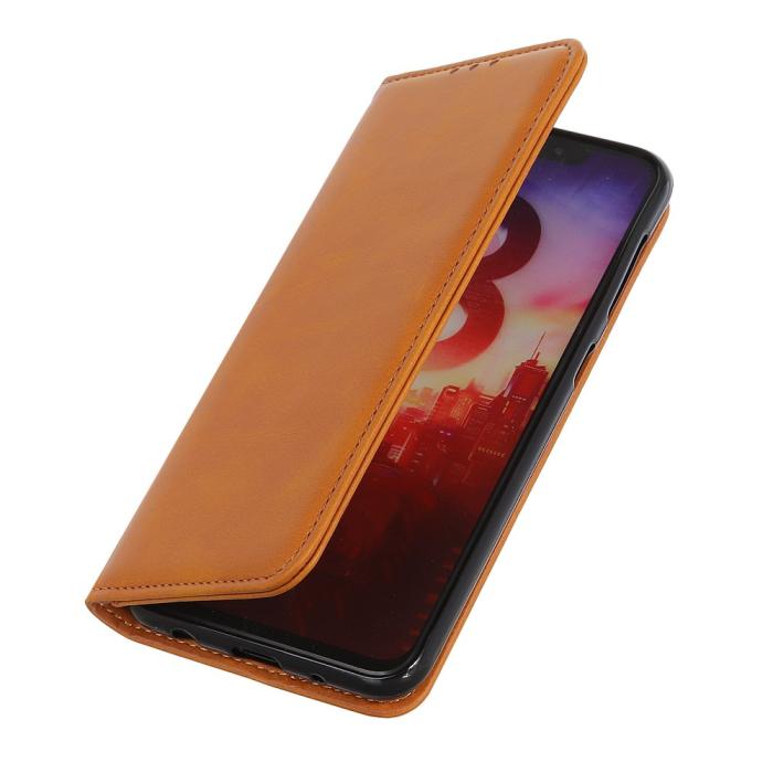 Bild 6, Samsung Galaxy S22 Plus Fodral Flip Split Läder Brun
