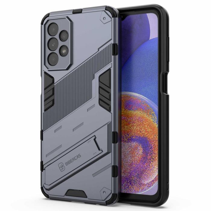 Bild 2, Samsung Galaxy A23 5G Skal Shockproof Hybrid Kickstand Grå