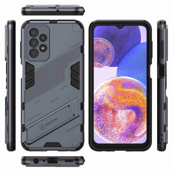 Bild 5, Samsung Galaxy A23 5G Skal Shockproof Hybrid Kickstand Grå