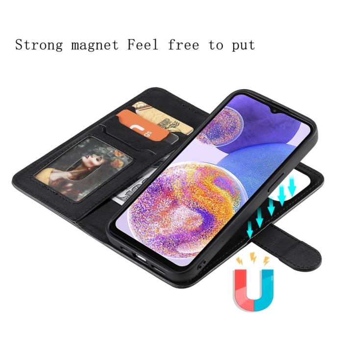 Bild 3, Samsung Galaxy A23 5G 2in1 Magnet/Plånboksfodral Svart