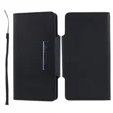 iPhone 13 - 2in1 Läder Magnet Fodral / Skal - Svart