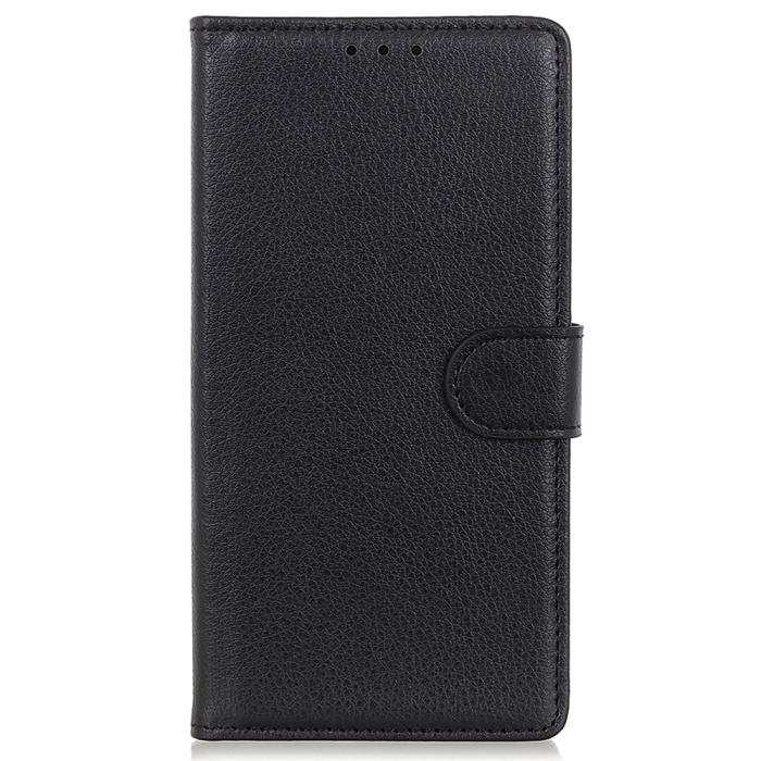 Bild 6, Samsung Galaxy S23 Ultra Fodral Litchi Läder Svart