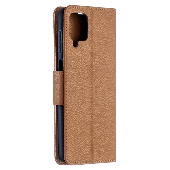 Bild 4, Samsung Galaxy A12 - Litchi Shark Fodral - Brun