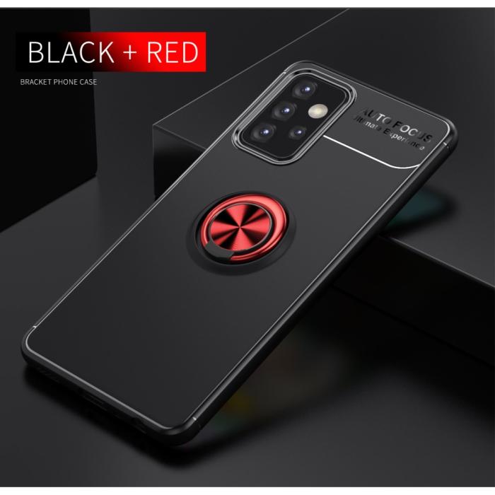 Bild 2, Samsung Galaxy A72 - Ring Skal - Svart/Röd