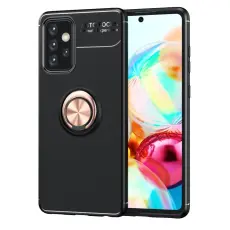 Samsung Galaxy A72 - Ring Skal - Svart/Ros&eacute;guld