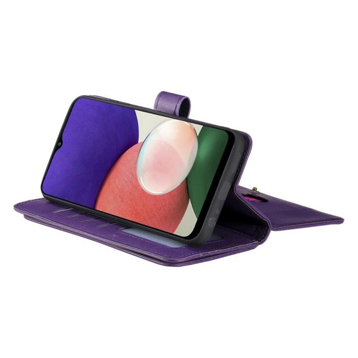 Bild 6, Samsung Galaxy A22 5G - Multifunktionellt Läder Fodral - Lila