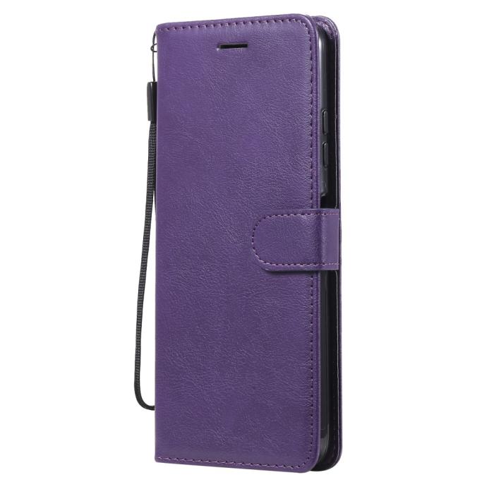 Bild 2, Samsung Galaxy A22 5G - Solid Läder Fodral - Lila
