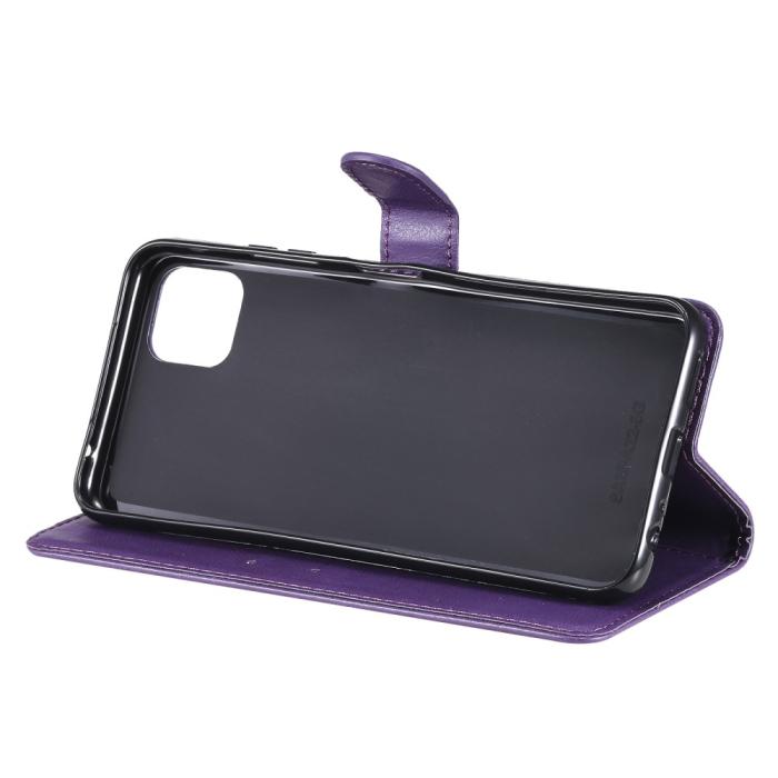 Bild 6, Samsung Galaxy A22 5G - Solid Läder Fodral - Lila