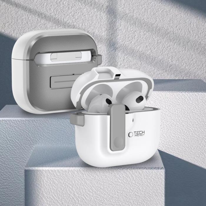 Bild 3, Tech-Protect AirPods 4 Skal Slim Hook Vit