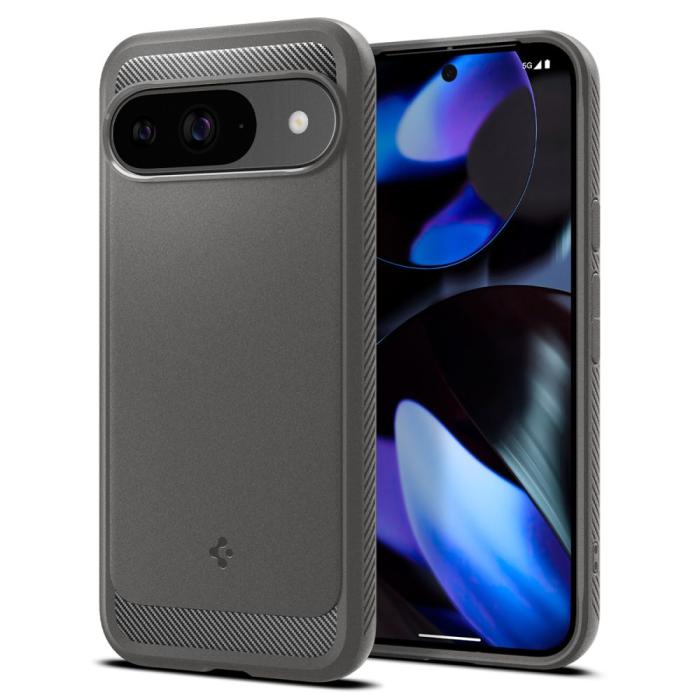 Bild 1, Spigen Google Pixel 9/9 Pro Skal Rugged Armor Marble Grey