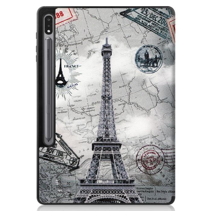 Bild 4, Samsung Galaxy Tab S7 Plus / Tab S8 Plus Fodral Tri-Fold Pennhållare