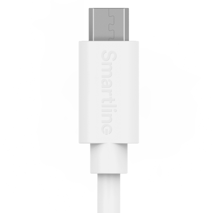 Bild 3, Smartline 3m Micro USB Laddningskabel Vit