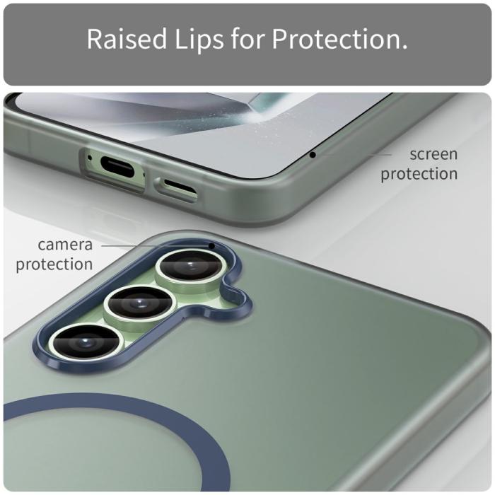 Bild 6, Samsung Galaxy S24 FE Skal MagSafe Slim Matt Mörk Blå