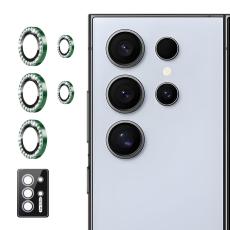 ENKAY Galaxy S25 Ultra Linsskydd Rhinestone Gr&ouml;n