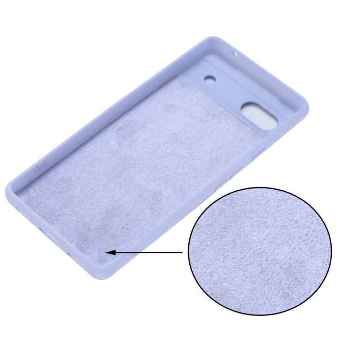 Bild 4, Google Pixel 7A Skal Liquid Silikon Med Strap Lila