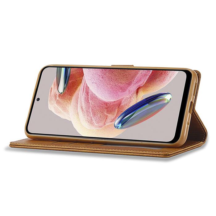 Bild 3, LC.IMEEKE Xiaomi Redmi Note 12 4G Fodral Läder Brun