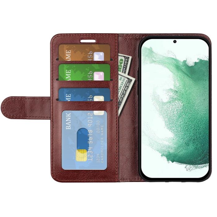 Bild 2, Samsung Galaxy S23 Plus Fodral Crazy Horse Brun