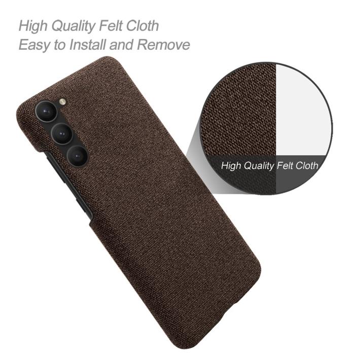 Bild 4, KSQ Samsung Galaxy S23 Plus Skal Tygbelagt Brun