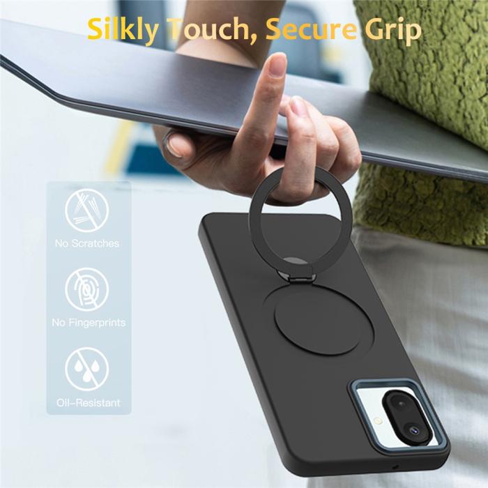 Bild 2, Samsung Galaxy A07 Skal MagSafe Kickstand Hybrid Svart