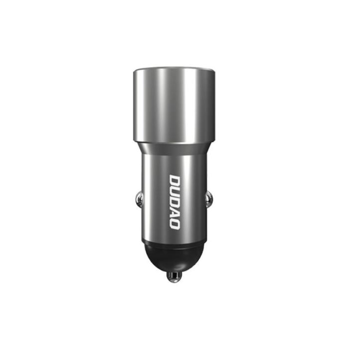 Bild 4, Dudao 22.5W USB-C / USB-A QC PD Billaddare Snabbladdning Grå
