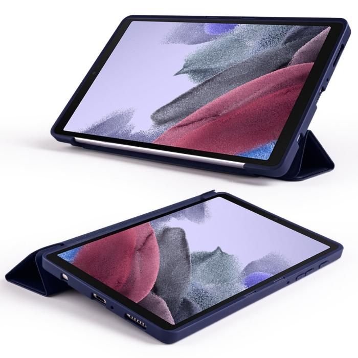 Bild 3, Samsung Galaxy Tab A7 Lite 8.7 Fodral Tri-Fold Shockproof Mörk Blå