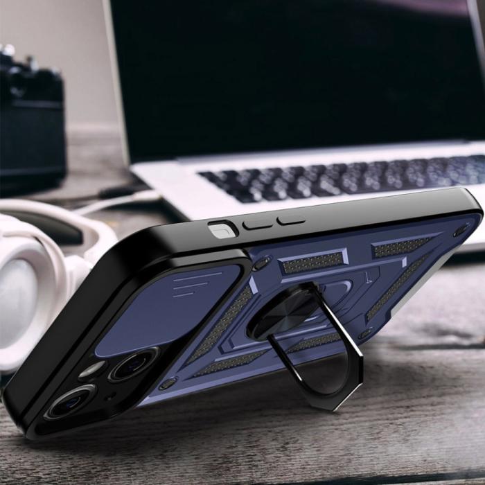Bild 5, iPhone 14 Pro Skal CamShield Hybrid Ring Blå