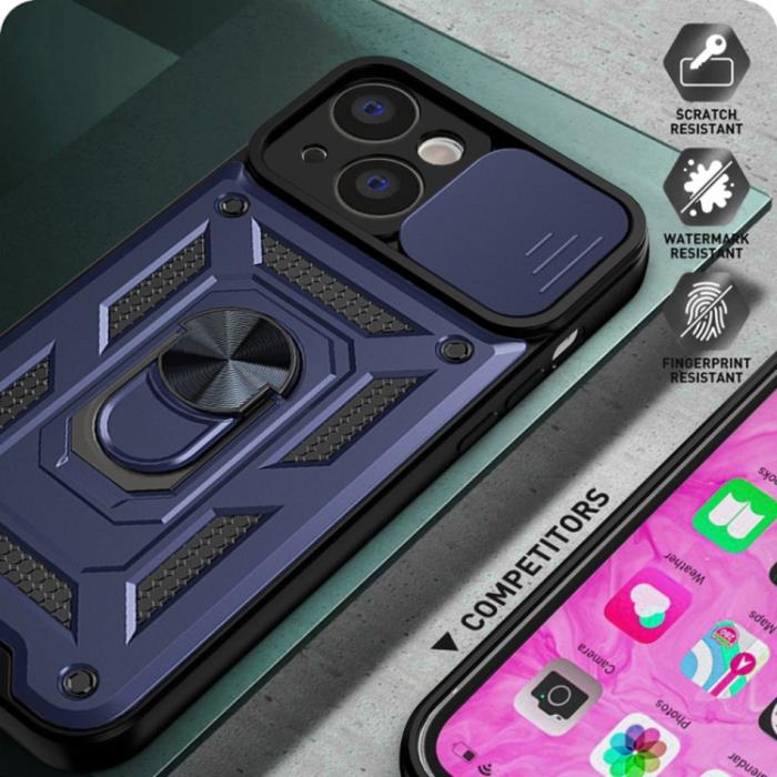 Bild 6, iPhone 14 Pro Skal CamShield Hybrid Ring Blå