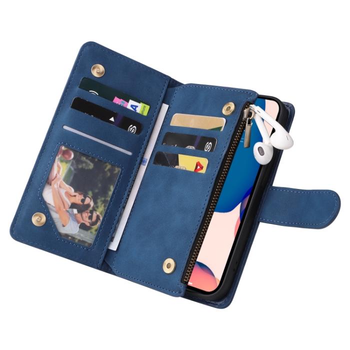 Bild 6, iPhone 14 Pro Fodral Flerfack Multifunktionell Blå