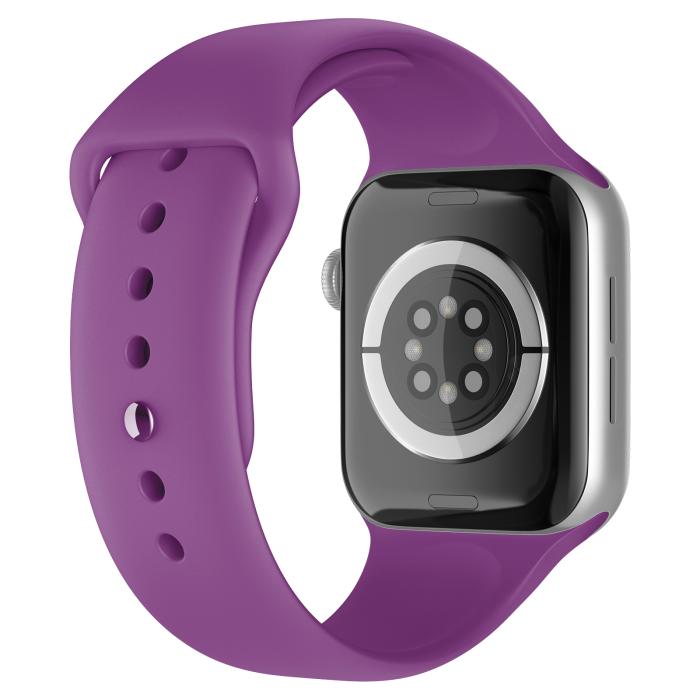 Bild 1, Apple Watch 42/44/45/49 mm Silikon Armband (S/M) Lila