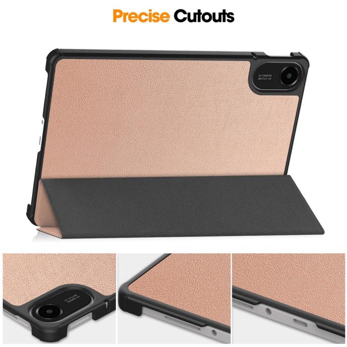 Bild 6, Xiaomi Redmi Pad 2 Fodral Tri-Fold Roséguld