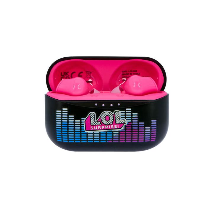 Bild 4, LOL Hörlur In-Ear TWS Bluetooth Svart/Rosa