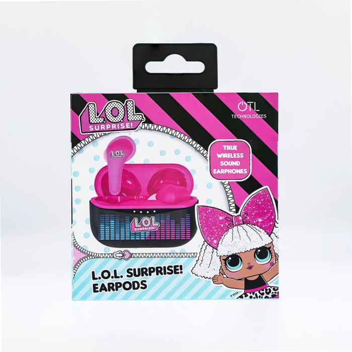 Bild 2, LOL Hörlur In-Ear TWS Bluetooth Svart/Rosa