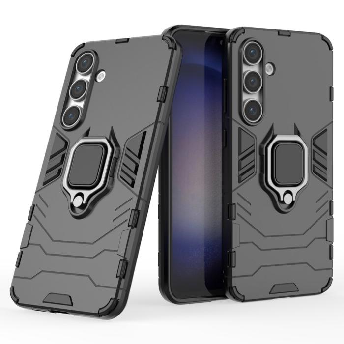 Bild 2, Samsung Galaxy S24 FE Skal Hybrid Armor Ring Svart