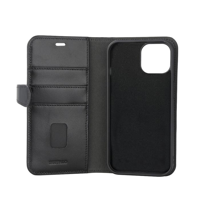 Bild 4, Buffalo iPhone 15 Fodral 2in1 Äkta Läder Svart
