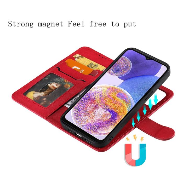 Bild 3, Samsung Galaxy A23 5G 2in1 Magnet/Plånboksfodral Röd