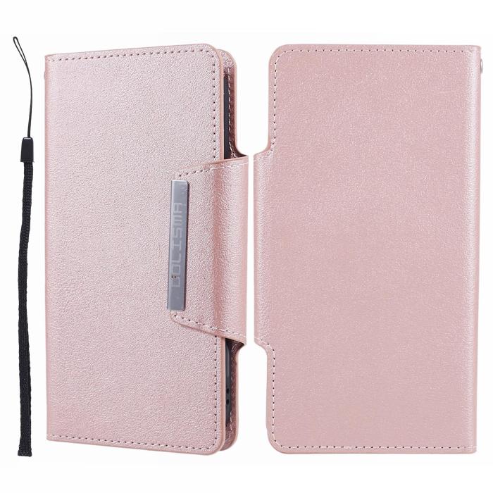 Bild 1, iPhone 13 - 2in1 Läder Magnet Fodral / Skal - Roséguld