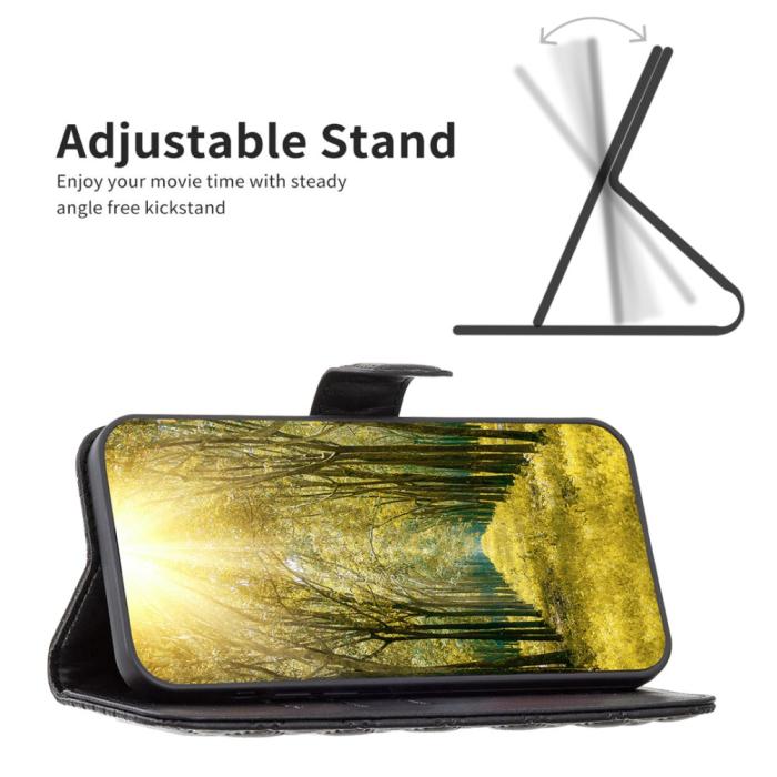 Bild 2, Motorola Moto G55 5G Fodral Diamond Läder Svart