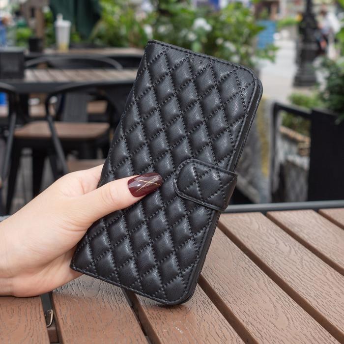 Bild 4, Motorola Moto G55 5G Fodral Diamond Läder Svart